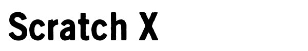 Scratch X font preview